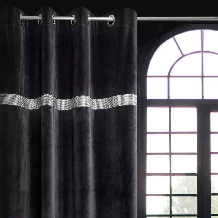 REINA LINE Zasłona FEBA z welwetu z aplikacją