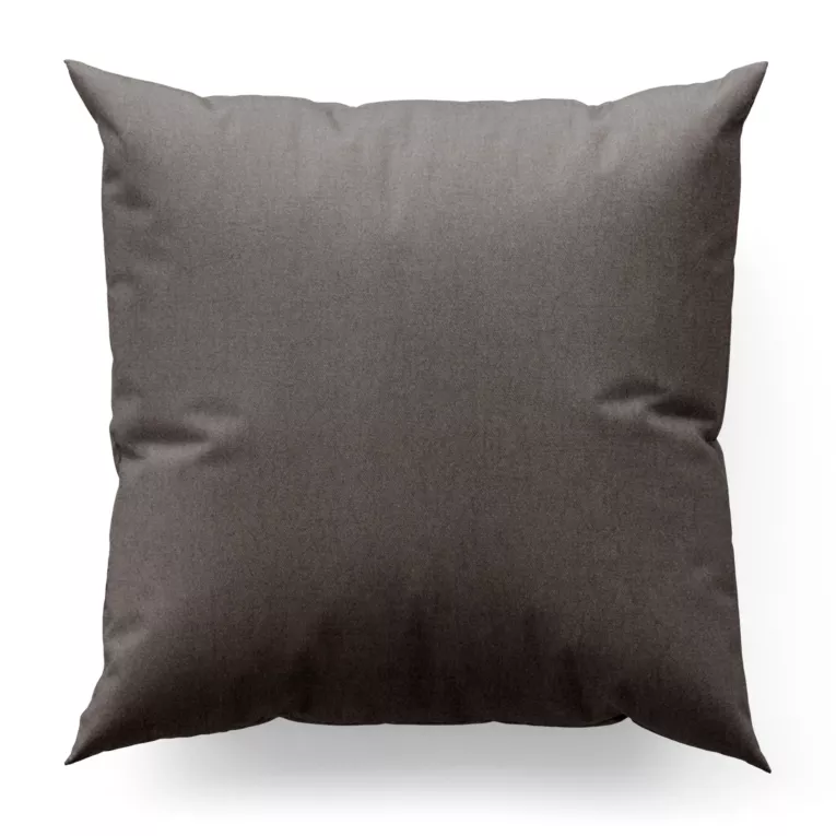 Poszewka szyta popielata z miękkiej tkaniny o welurowej strukturze