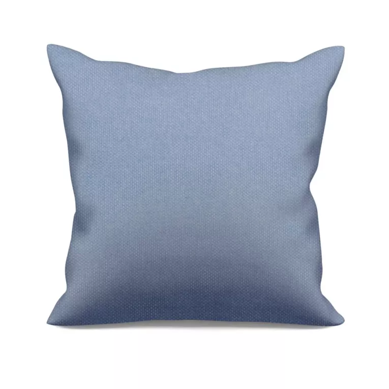 Poszewka szyta błękitna miękka, szenilowa tkanina o wyraźnym splocie i delikatnym połysku