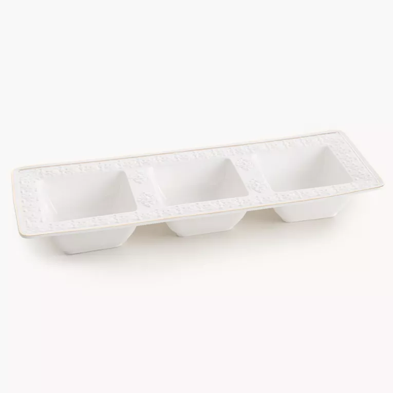 Miseczki z glinki ceramicznej zdobione subtelnym wzorem OLIVIA - kolekcja AMAROSA