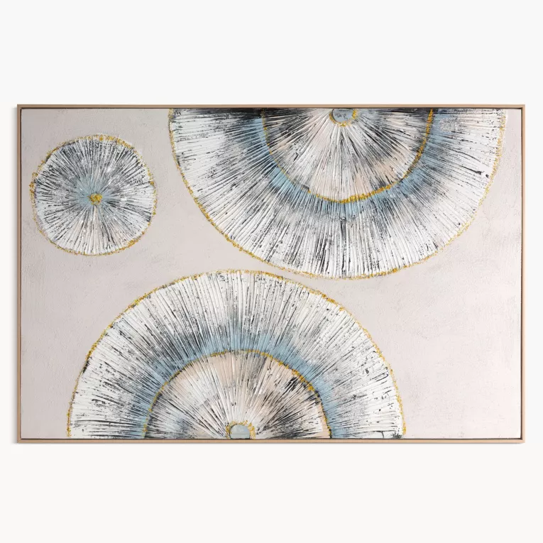 Obraz ręcznie malowany na płótnie z motywem geometrycznym