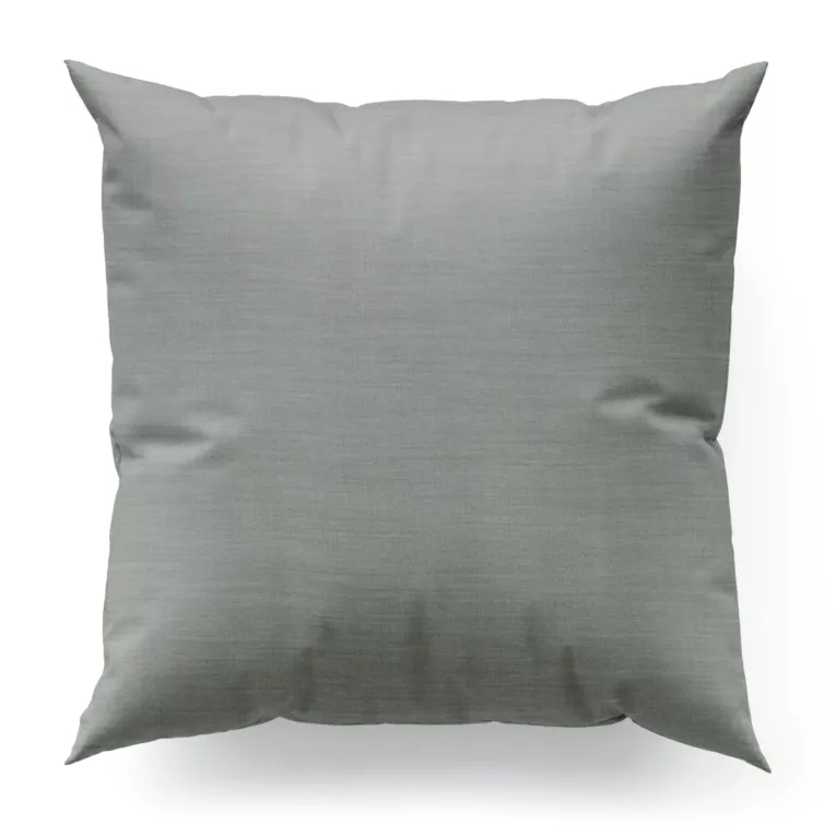 Poszewka szyta szara z miękkiej tkaniny o naturalnym splocie w stylu ekologicznym