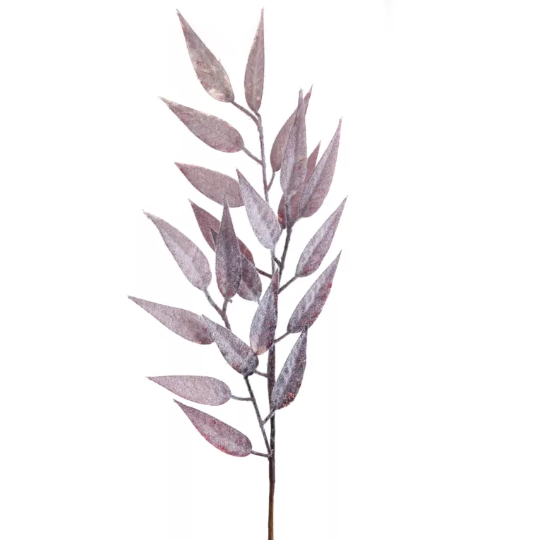 Zimowa gałązka z mrożonymi listeczkami