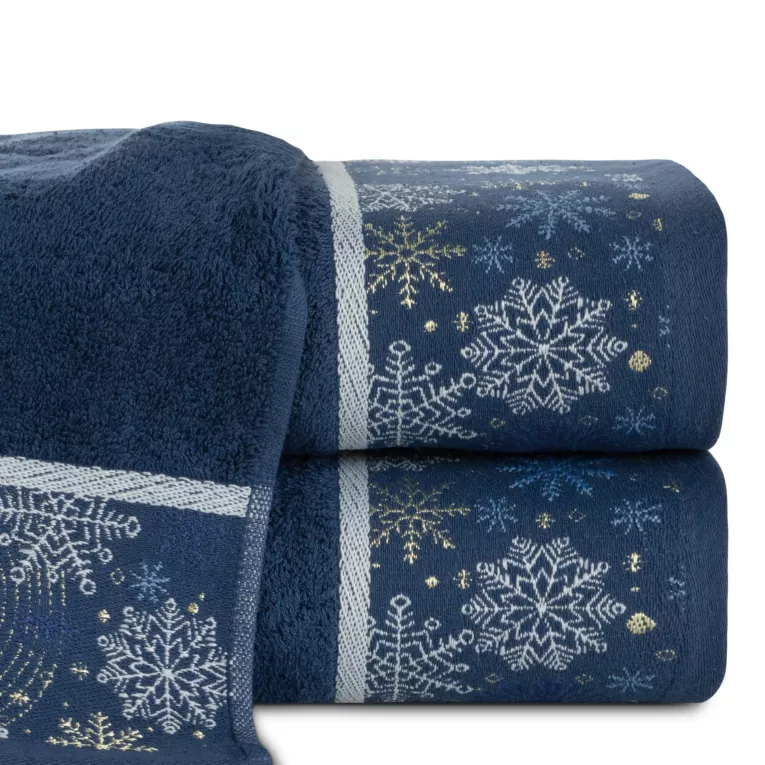 Ręcznik CAROL 02 z żakardową bordiurą ze śnieżynkami