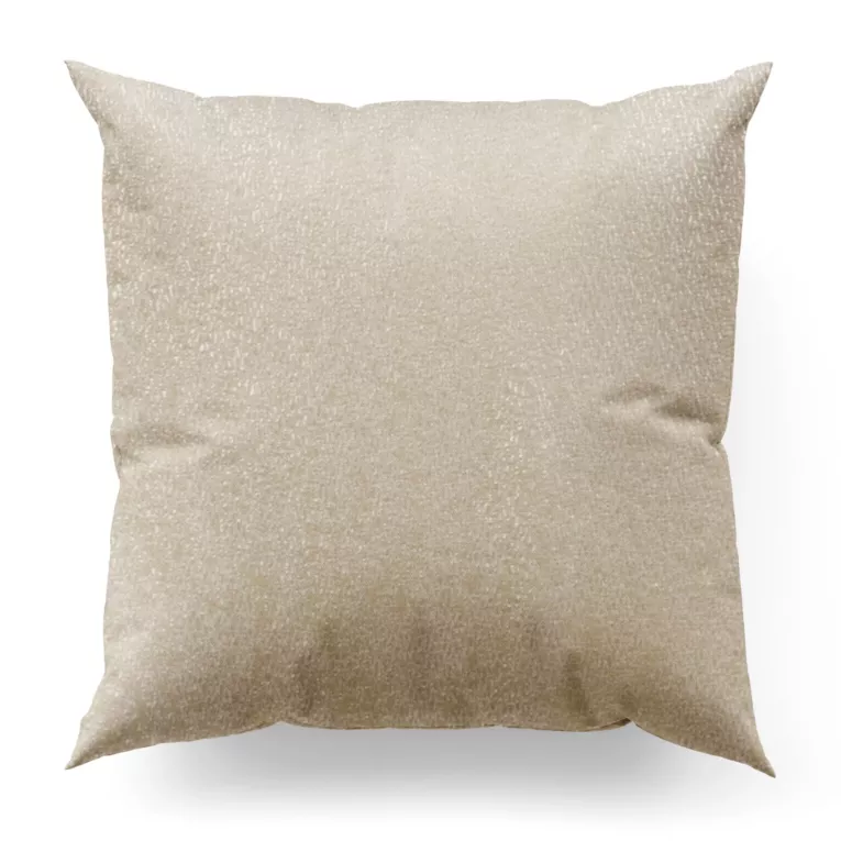 Poszewka szyta MATTEO złocista z grubotkanej nowoczesnej tkaniny z błyszczącym nadrukiem