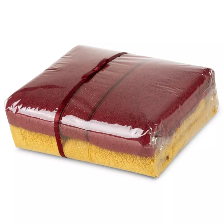 Zestaw ręczników bawełnianych na prezent 2 szt 50x90 cm kolor musztardowy, bordowy