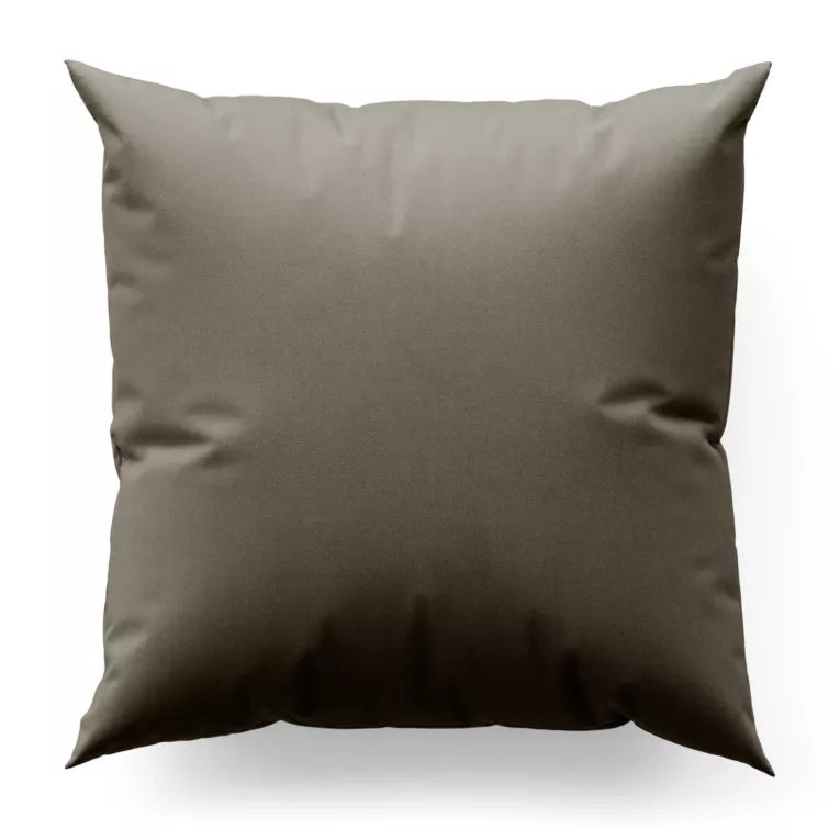 Poszewka szyta beżowa z gładkiej tkaniny typu dimout