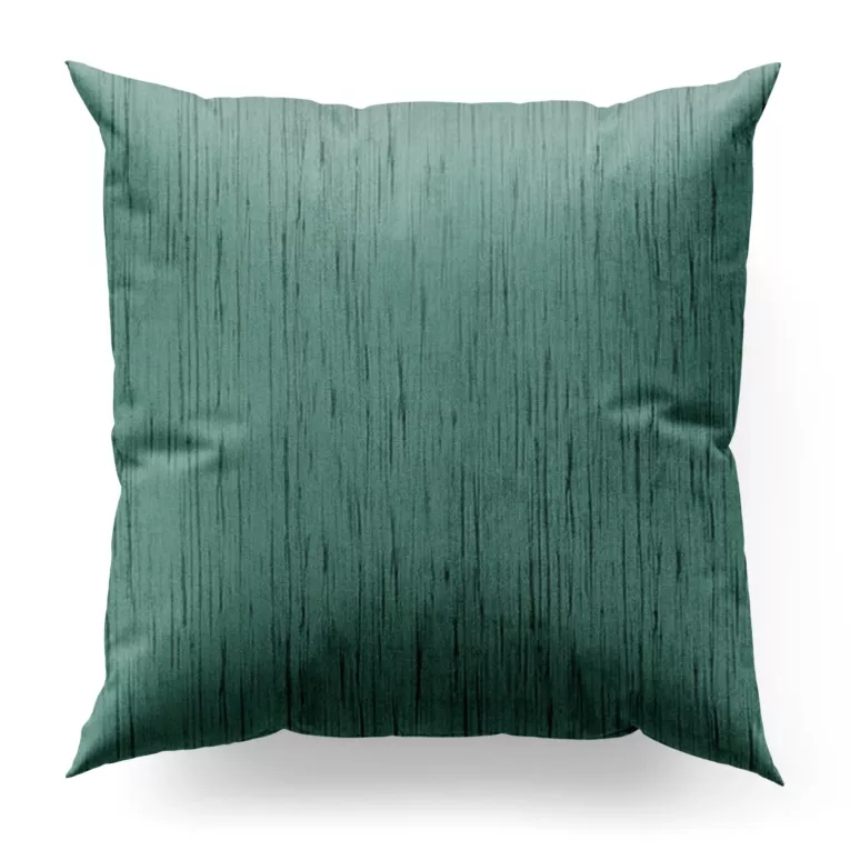 Poszewka szyta morska z tkaniny welwetowej w pionowe prążki, wykończona obciążnikiem