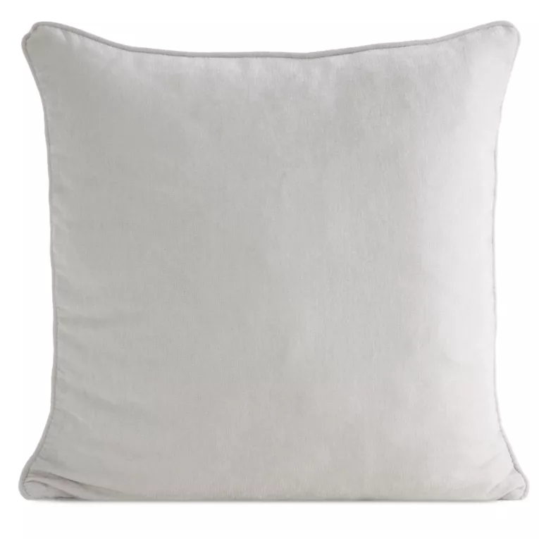 Poszewka na poduszkę 45x45 cm platynowa z szenilowej tkaniny - VANI