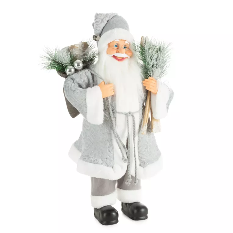 MIKOŁAJ - figurka  świąteczna z pełnym workiem prezentów