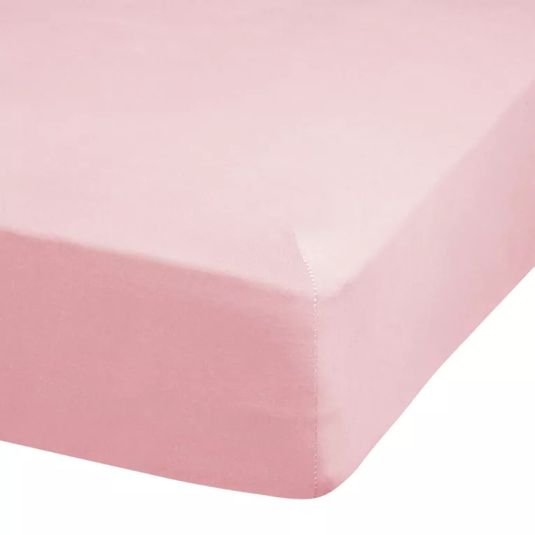 Prześcieradło jersey z gumką 220x200 cm z bawełny kolor pudrowy 140 g/m2 ADELA