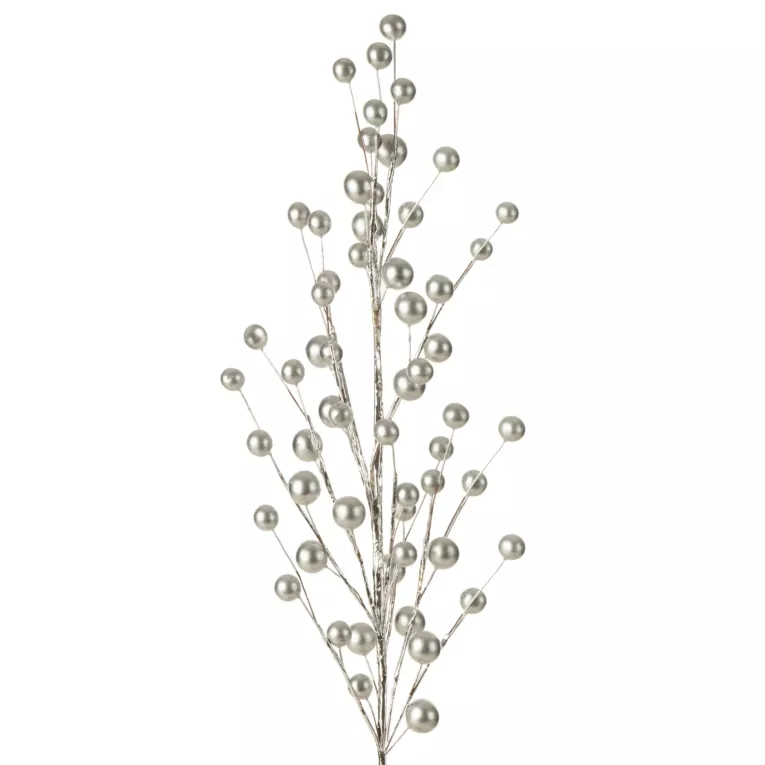 Świąteczna gałązka  z drobnymi perełkami