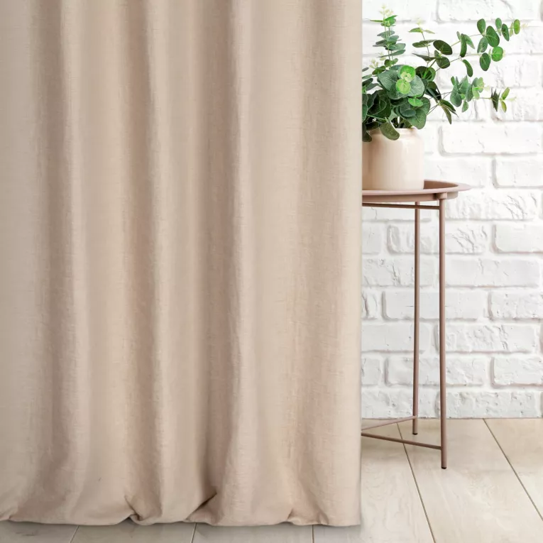 Tkanina zasłonowa, miękka, szenilowa tkanina, przetykana błyszczącą nicią