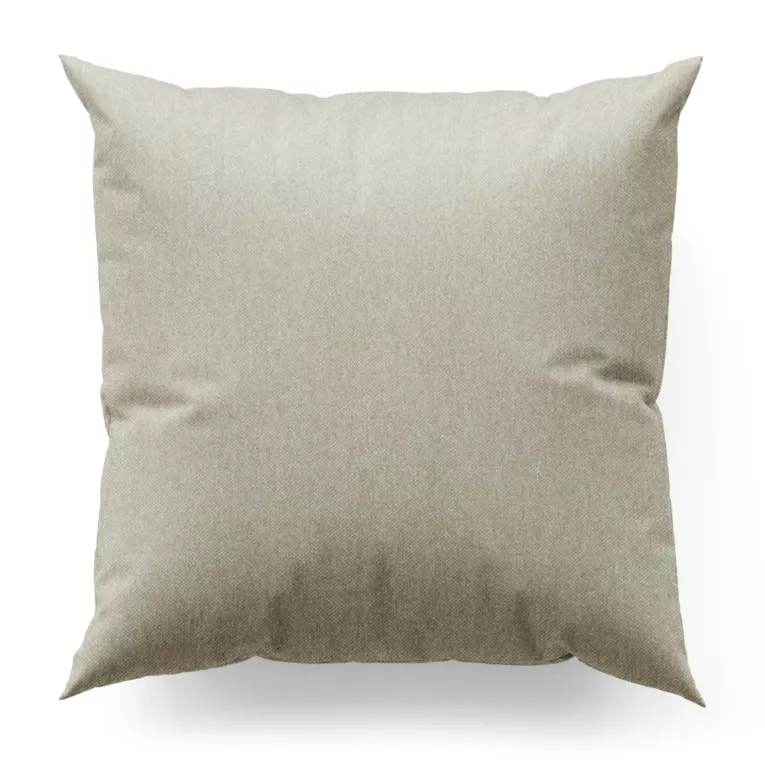 Poszewka szyta beżowa z tkaniny o grubym splocie i efektem melanżu