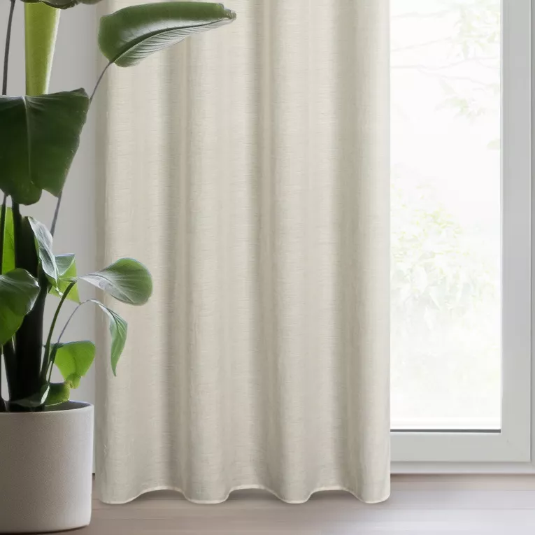 Zasłona naturalna z kreszowanej tkaniny w stylu eko 140x250 cm przelotka - ETNA