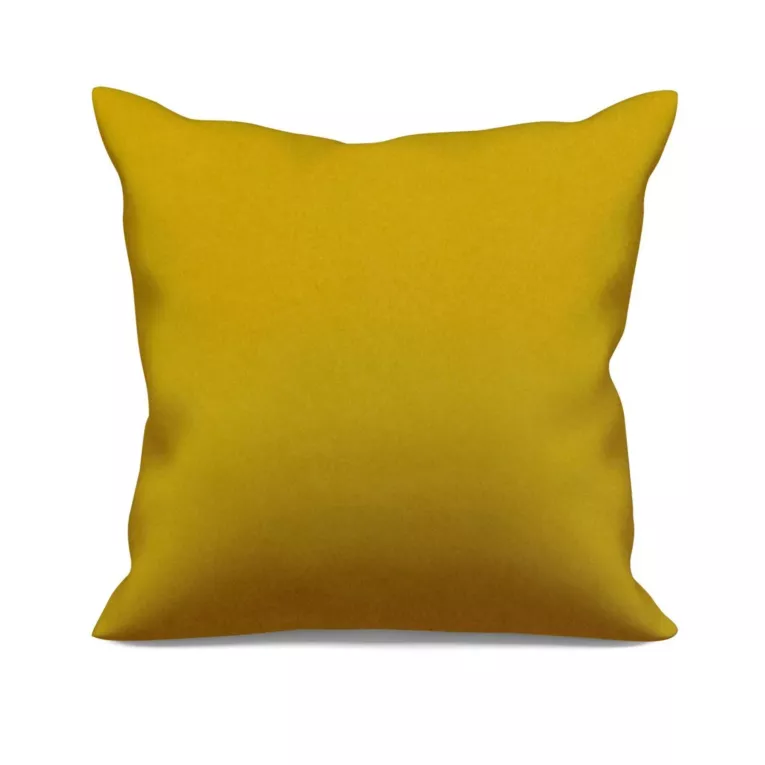 Poszewka szyta ADESSA żółta z miękkiej tkaniny o welurowej strukturze
