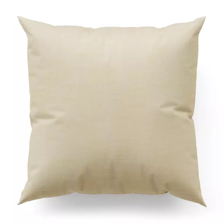 Poszewka szyta beżowa z miękkiej matowej tkaniny o nieregularnym wzorze z efektem melanżu