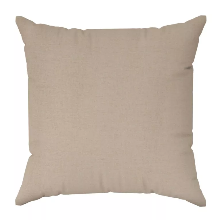 Poszewka szyta jasnobeżowa z szenilowej tkaniny z dodatkiem połyskującej nici