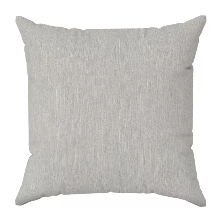 Poszewka szyta STYLE popielata o naturalnym charakterze, z widocznym, ozdobnym splotem