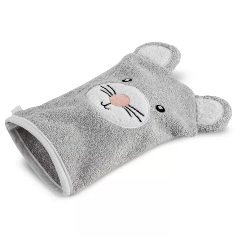 Myjka kąpielowa dziecięca 15x21 cm bawełniana kolor srebrny 350 g/m2 BABY 71