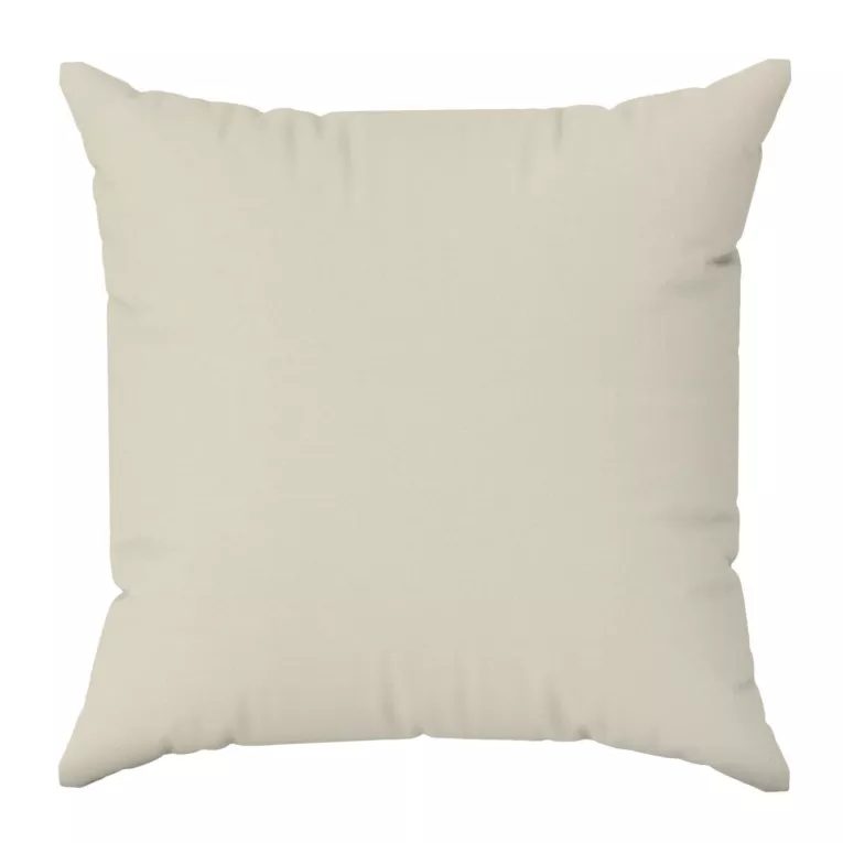 Poszewka szyta ciemnokremowa z gładkiej tkaniny typu dimout