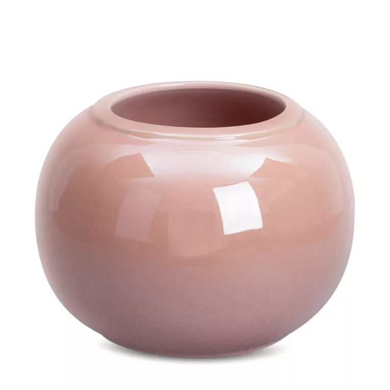 Osłonka ceramiczna na donicę SIMONA z perłowym połyskiem