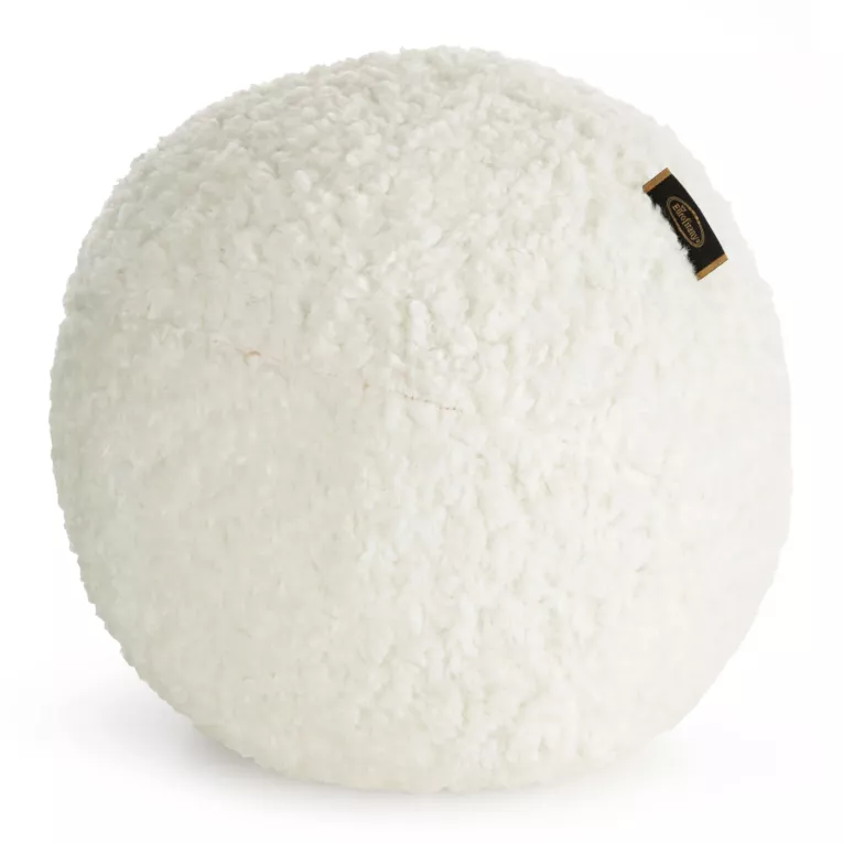 Poduszka w formie kuli średnica 24 cm z tkaniny typu bukla kremowa BUKLA 09