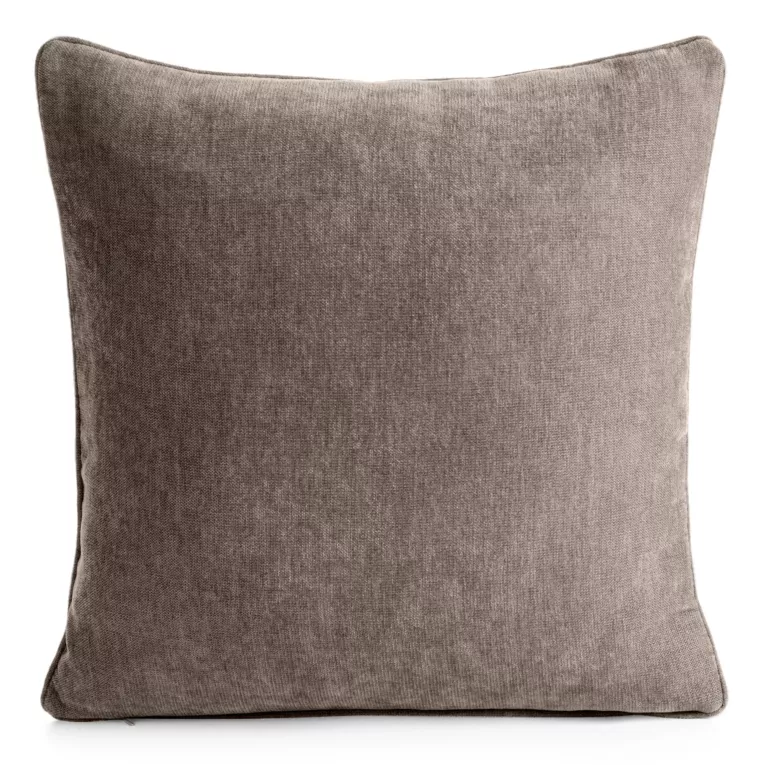 Poszewka na poduszkę 45x45 cm szenilowa, ciemnobrązowa NILO