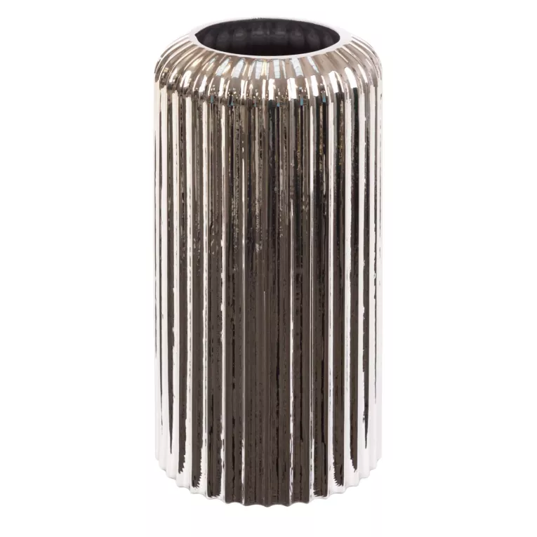 Wazon ze szkła artystycznego srebrny