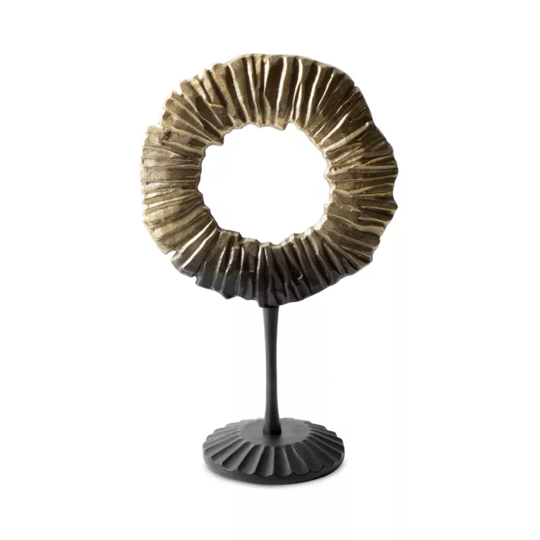 Metalowa figurka KELSI  złoto-czarna obręcz