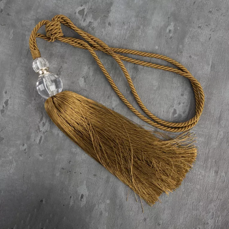 Dekoracyjny sznur IZA do upięć z chwostem z kryształem, styl glamour