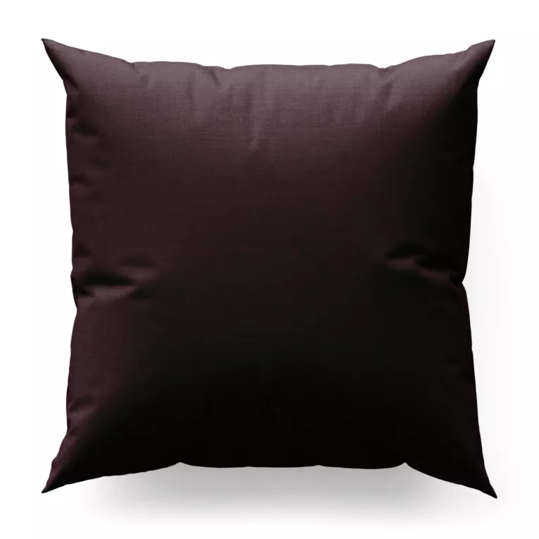 Poszewka szyta bordowa z tkaniny w stylu eko o naturalnym splocie