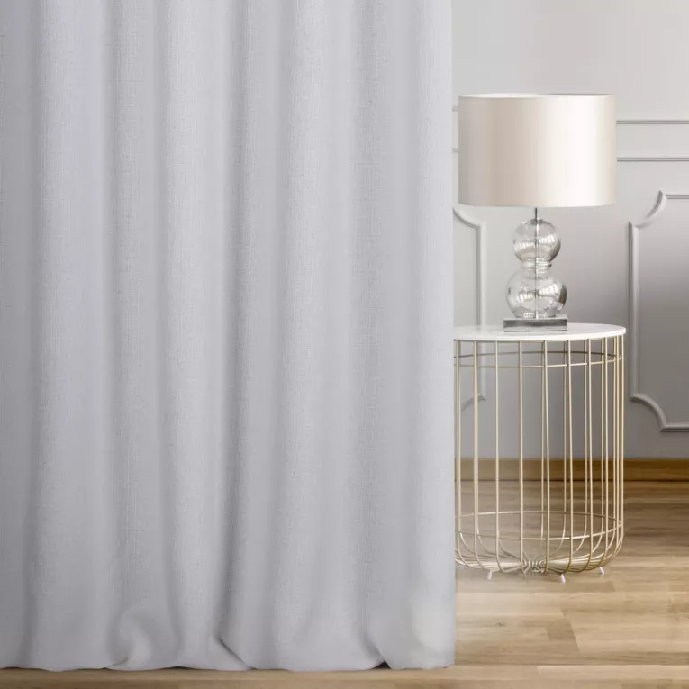 Zasłona szyta na taśmie 5 cm naturalna z tkaniny o naturalnym splocie w stylu eko