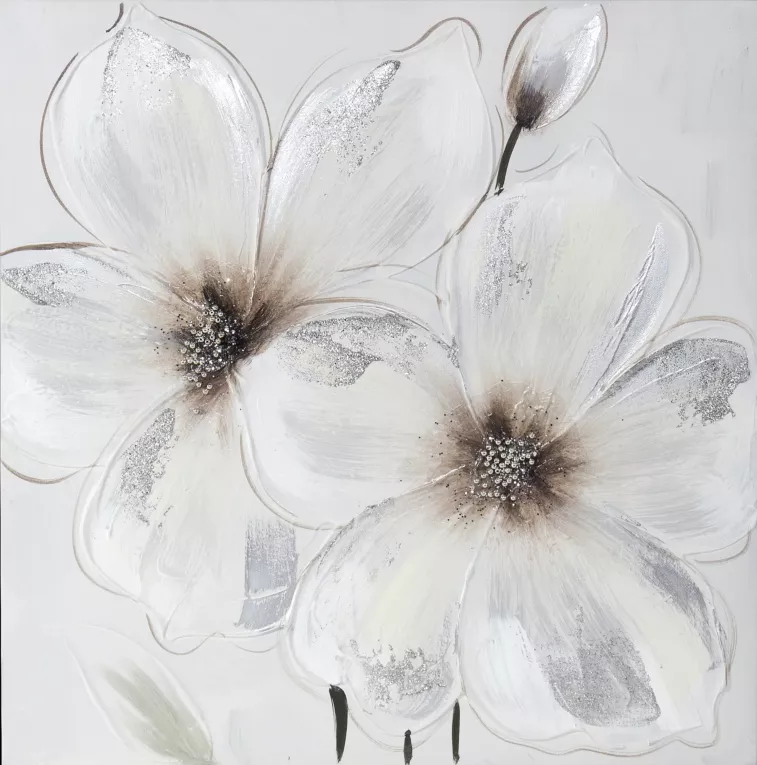 Obraz KWIATY 1 ręcznie malowany na płótnie