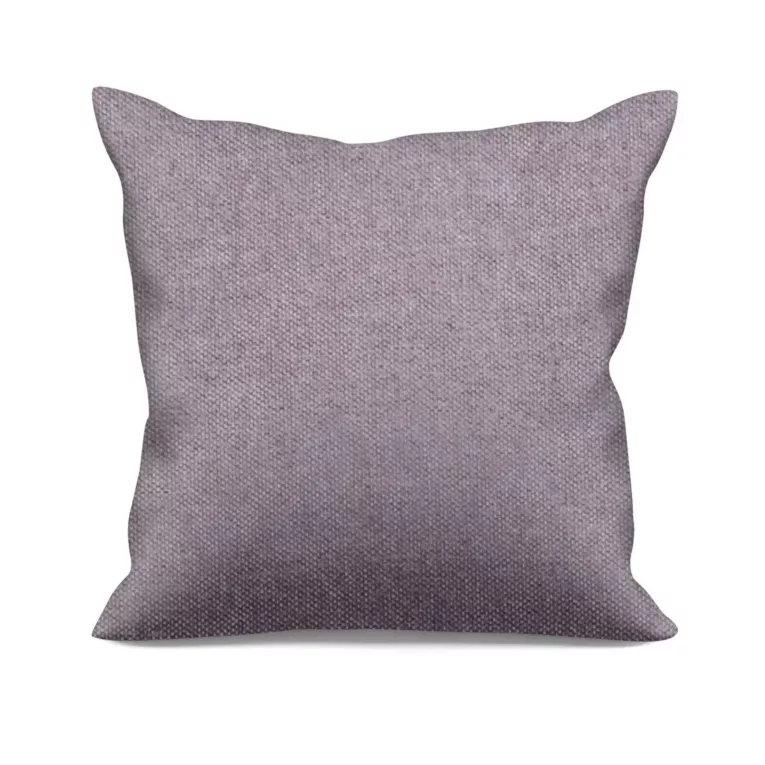 Poszewka szyta liliowa miękka, szenilowa tkanina o wyraźnym splocie i delikatnym połysku