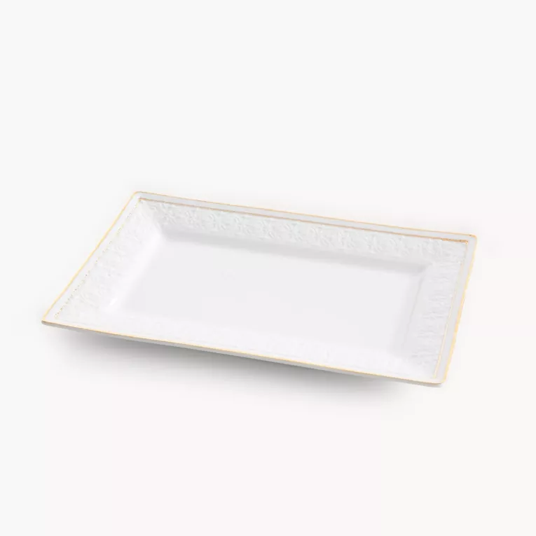 Patera dekoracyjna zdobiona subtelnym wytłaczanym wzorem OLIVIA  - kolekcja AMAROSA