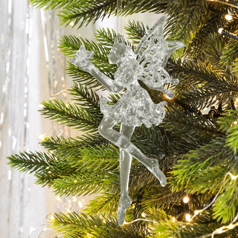 Ozdoba choinkowa ELF dekorowana brokatem