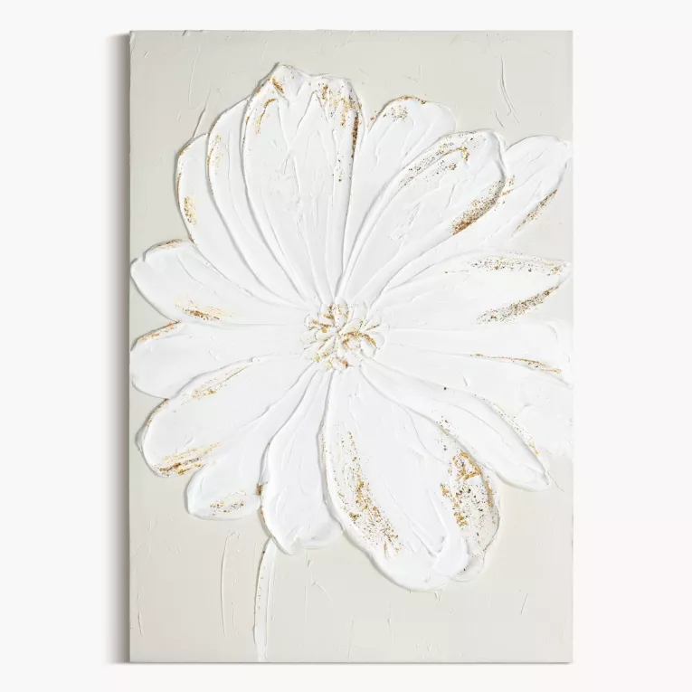 Obraz trójwymiarowy kwiat ręcznie malowany