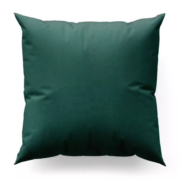 Poszewka szyta ciemnoturkusowa z tkaniny z dodatkiem połyskującej nici, z widocznym ozdobnym splotem