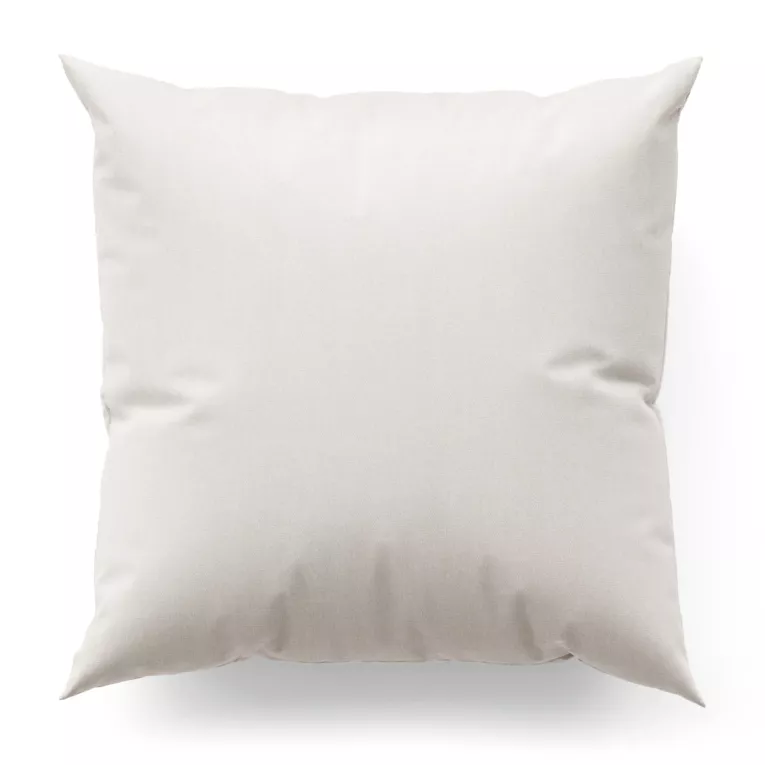 Poszewka szyta jasnobeżowa z miękkiej w dotyku tkaniny szenilowej