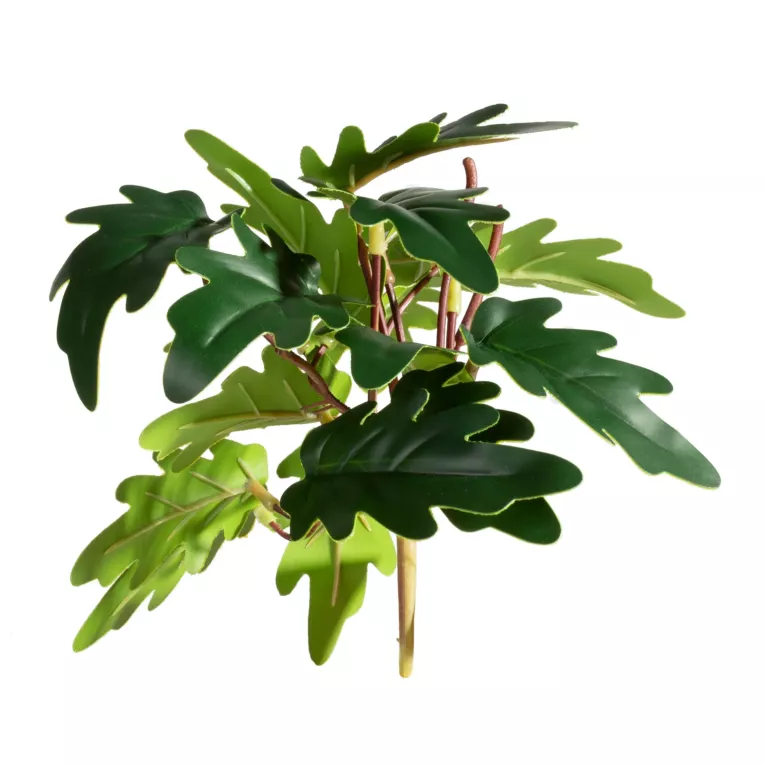 ROŚLINA ZIELONA o ozdobnych zielonych liściach liściach, kwiat sztuczny dekoracyjny