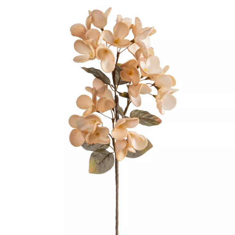 Kwiat sztuczny jasnobeżowy z plastycznej pianki foamiran 70 cm