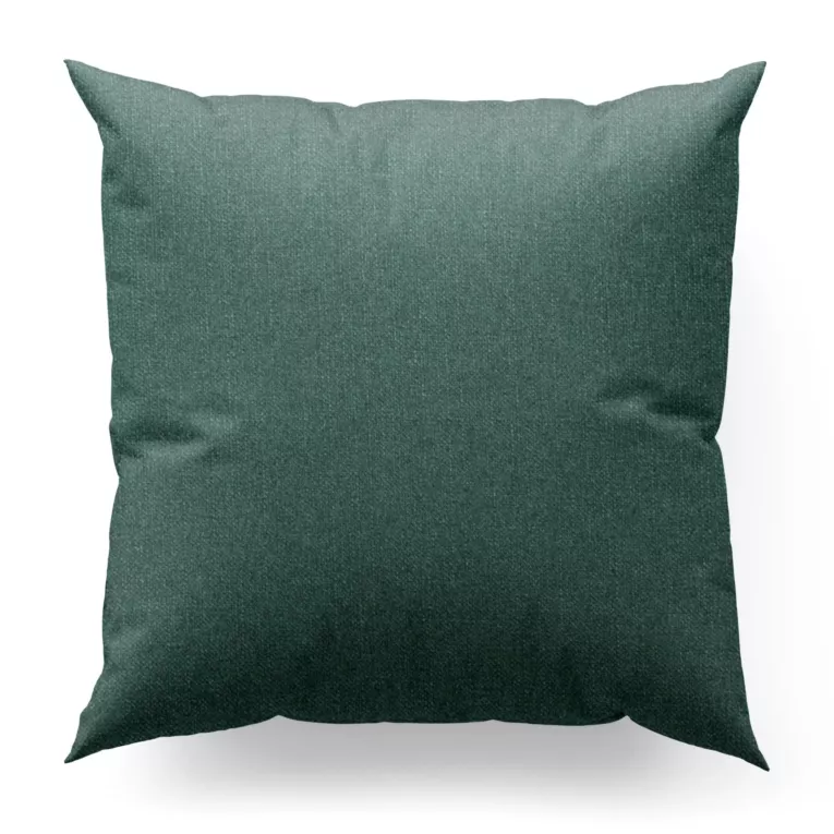 Poszewka szyta turkusowa z tkaniny o naturalnym splocie w stylu eko