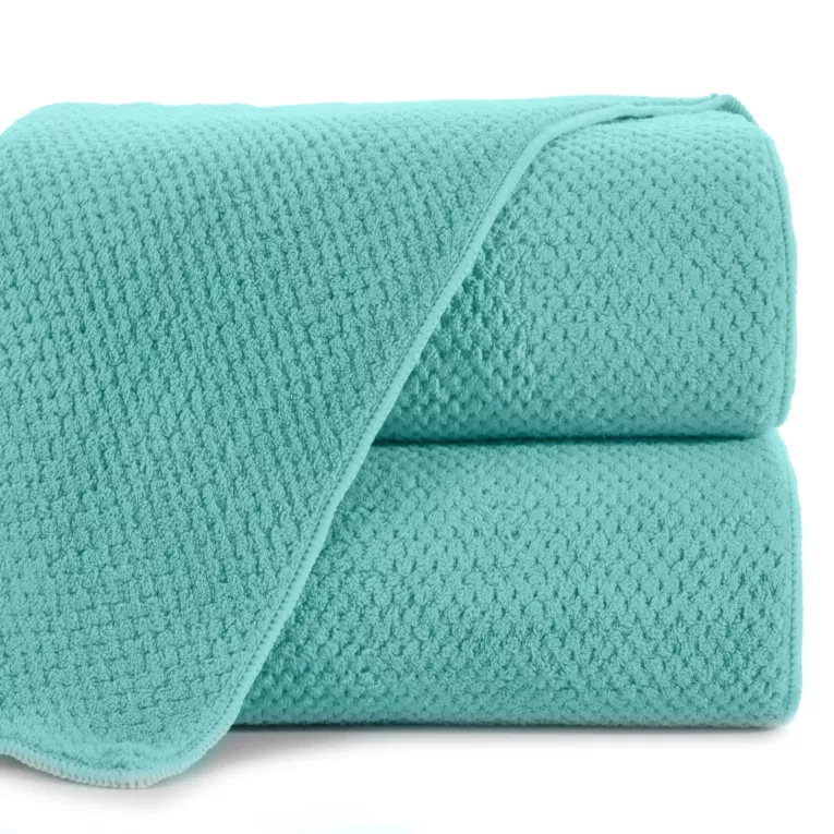 Ręcznik kąpielowy 50x90 cm szybkoschnący z mikrofibry  kolor miętowy o ryżowej strukturze 280 g/m2 ZOE 1
