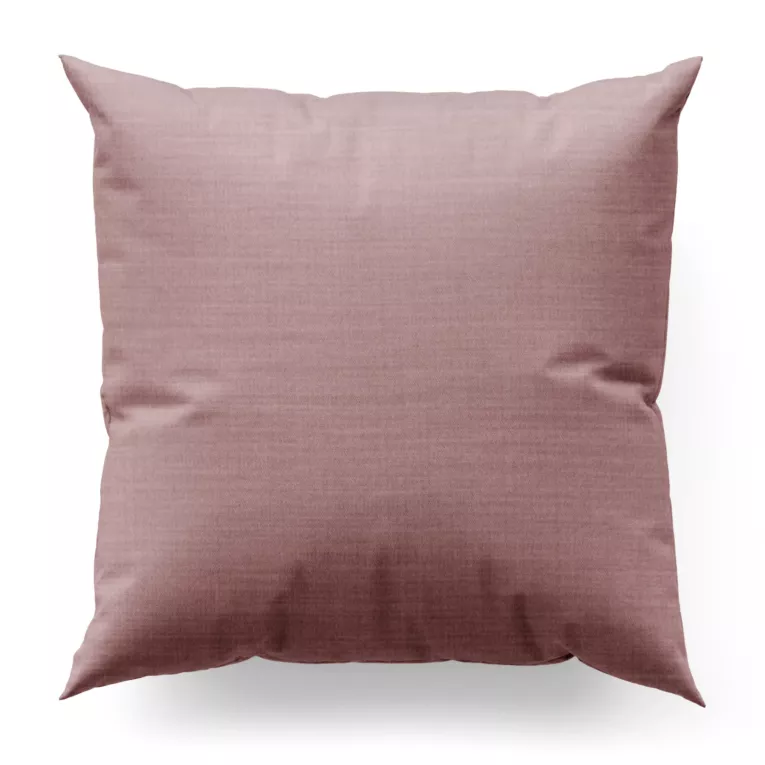 Poszewka szyta ciemnoróżowa z miękkiej tkaniny o naturalnym splocie w stylu ekologicznym