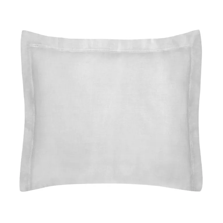 Poszewka na poduszkę 50x70 cm bawełniana jasnoszara z satynowym połyskiem i ozdobną kantą NOVA COLOUR