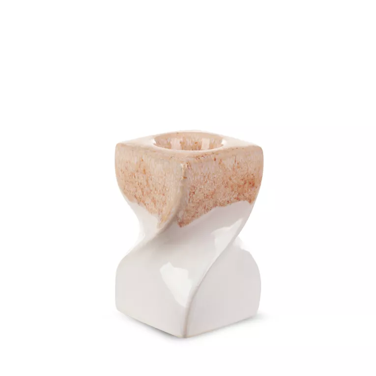 Świecznik ceramiczny RUBEN dwukolorowy z efektem ombre