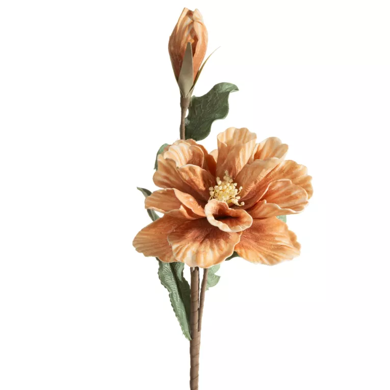 Kwiat sztuczny jasnobrązowy z plastycznej pianki foamiran 70 cm