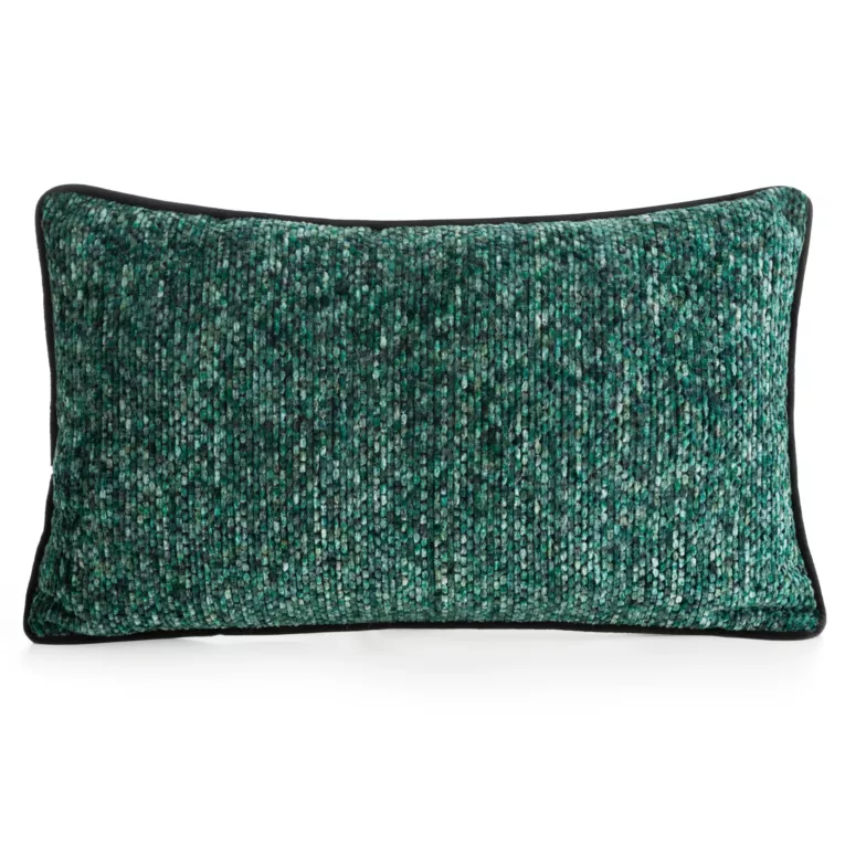 Poszewka na poduszkę 30x50 cm miętowa z plecionej szenilowej nici z efektem melanżu BARI