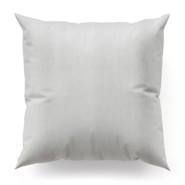 Poszewka szyta jasnosrebrna z tkaniny o szenilowej strukturze